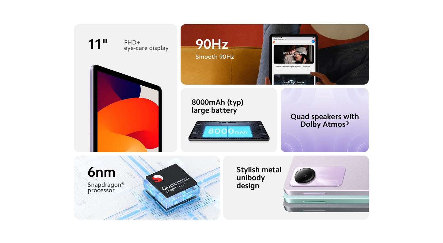 Redmi Pad SE : Votre tablette 11" avec son Dolby Atmos et un écran 90Hz.