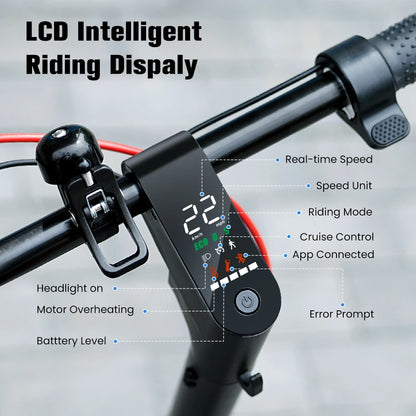 iScooter W6 10 pouces Scooter électrique 500W adulte e-scooter 36V 10.5Ah 35 km/h vitesse Support APP 30km portée ville Scooters électriques