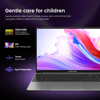 【Nouveau】 Ordinateur portable Teclast F16Pro 15,6" 1920X1080, 12 Go / 16 Go de Ram, 256 Go / 512 Go Rom, clavier rétroéclairé, pour Intel N95, Mini-Hdmi