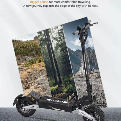 OOTD T10 – Trottinette Électrique 900W 48V 13Ah | 11” Pneus, LED, 45 km/h, 60 km d’autonomie, Pliable