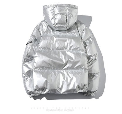 Parka hiver c à capuche imperméablesolide décontracté