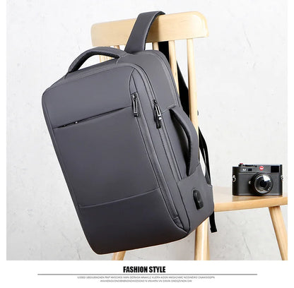 Sac à dos de grande capacité pour hommes, chargeur USB, idéal pour votre ordinateur portable, étanche, voyage d'affaires, sac à bagage.