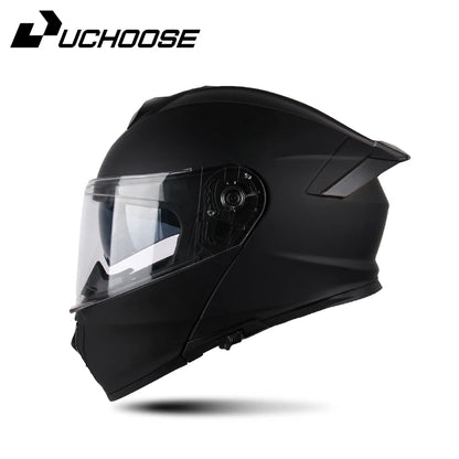 Uchoose-d'expériences intégraux approuvés DOT pour hommes et femmes, équipement de protection contre les collisions, casque rabattable pour moto, double pare-soleil