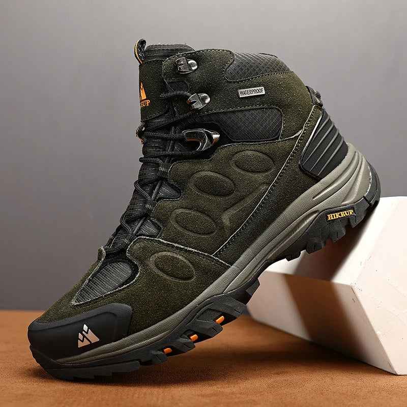 HIKEUP Bottes de Randonnée Homme – Chaudes, Confortables et Respirantes pour Plein Air