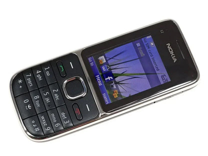 Nokia C2-01 classique QWERTY double SIM débloqué 2G 2MP caméra longue veille avec clé hebrew téléphone utilisé