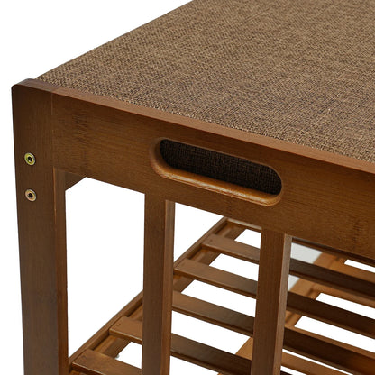 Banc à Chaussures Moderne Bymaocar – 3 Tiroirs, MDF Blanc, Grande Capacité 18-24 Paires