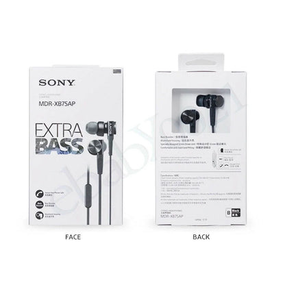Écouteurs Intra-Auriculaires Sony MDR-XB75AP Extra Bass avec Micro, Filaires 3.5mm et ANC Premium