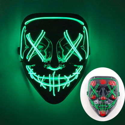 Masque Shuffle Lumineux – Cosplay Demon Slayer et Accessoire Halloween