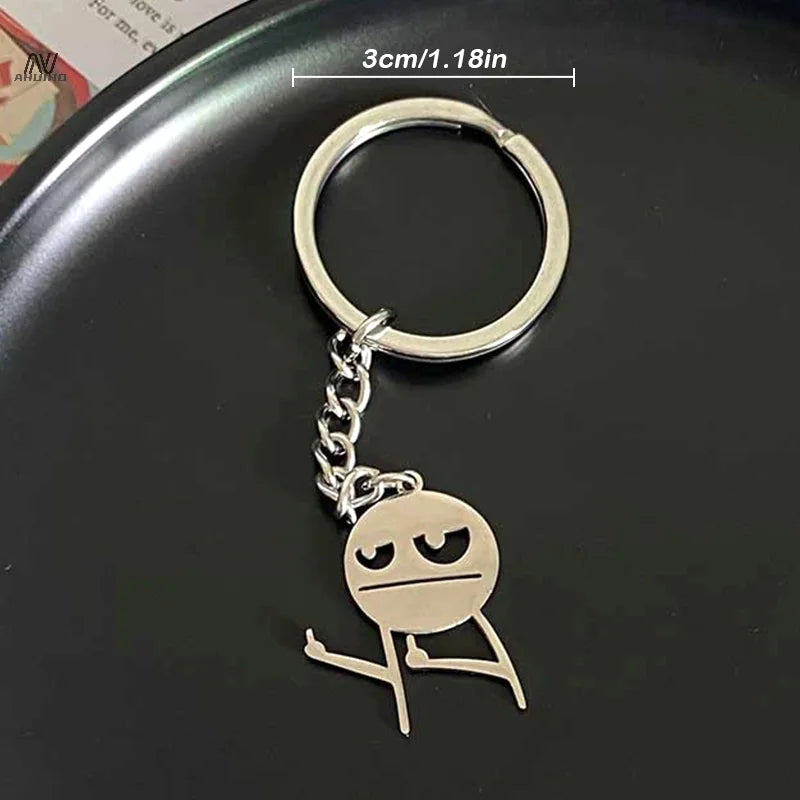 Porte-clés de Couple, Match intéressant des gens que le cœur, doigt du milieu, personnalité Ins, sac drôle, pendentif, bijoux, cadeau pour Couple et amis