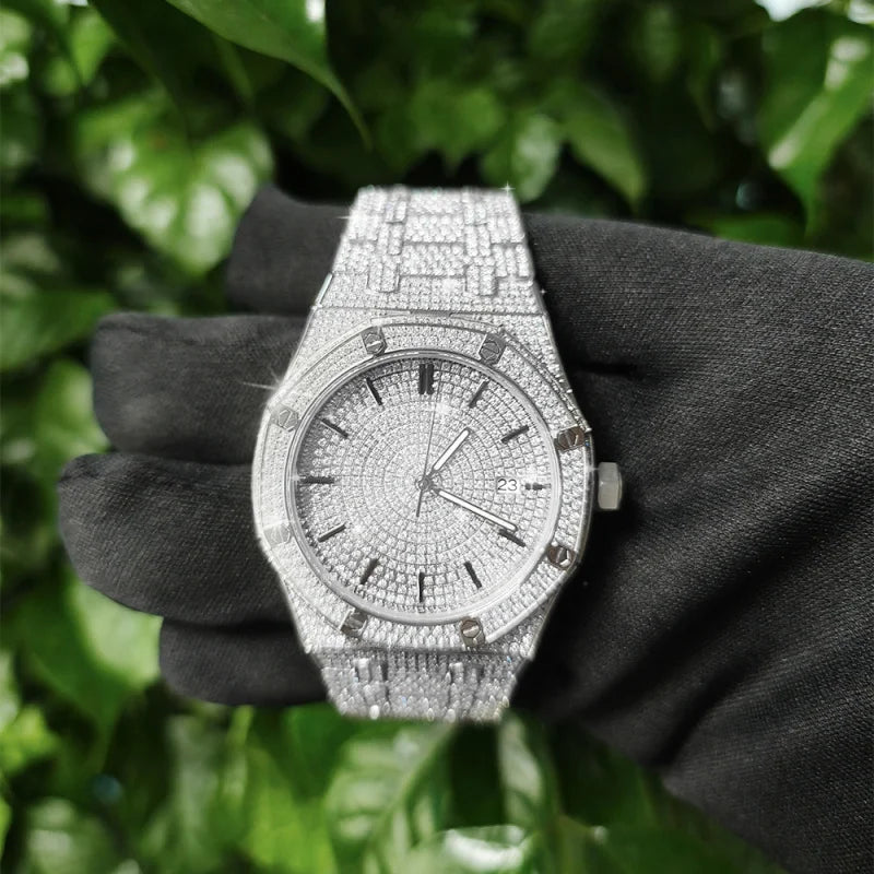 Luxury Diamond Watch – Japanese Seiko NH35 Mechanical Movement – In Stock at ParisPetitPrix.com