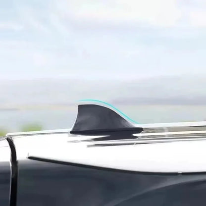 Décoration aérienne de toit d'aileron de requin de voiture de 2 pièces, Option d'antenne Radio AM FM, accessoire de style extérieur pour les véhicules, antenne de toit de voiture