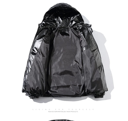 Parka hiver c à capuche imperméablesolide décontracté