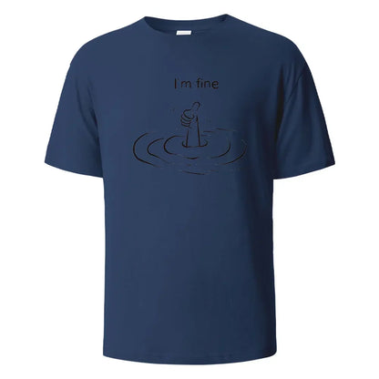 T'm Fine T-shirt unisexe – 100% coton, oversize, décontracté et respirant pour été