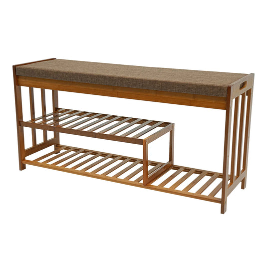 Banc à Chaussures Moderne Bymaocar – 3 Tiroirs, MDF Blanc, Grande Capacité 18-24 Paires