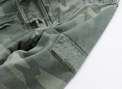 Veste militaire homme en denim – Col roulé, poches pratiques, printemps/automne