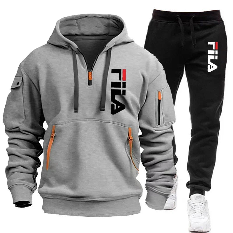 👕 Ensemble Sweat-shirt à Capuche + Pantalon pour Hommes – Automne/Hiver 2025