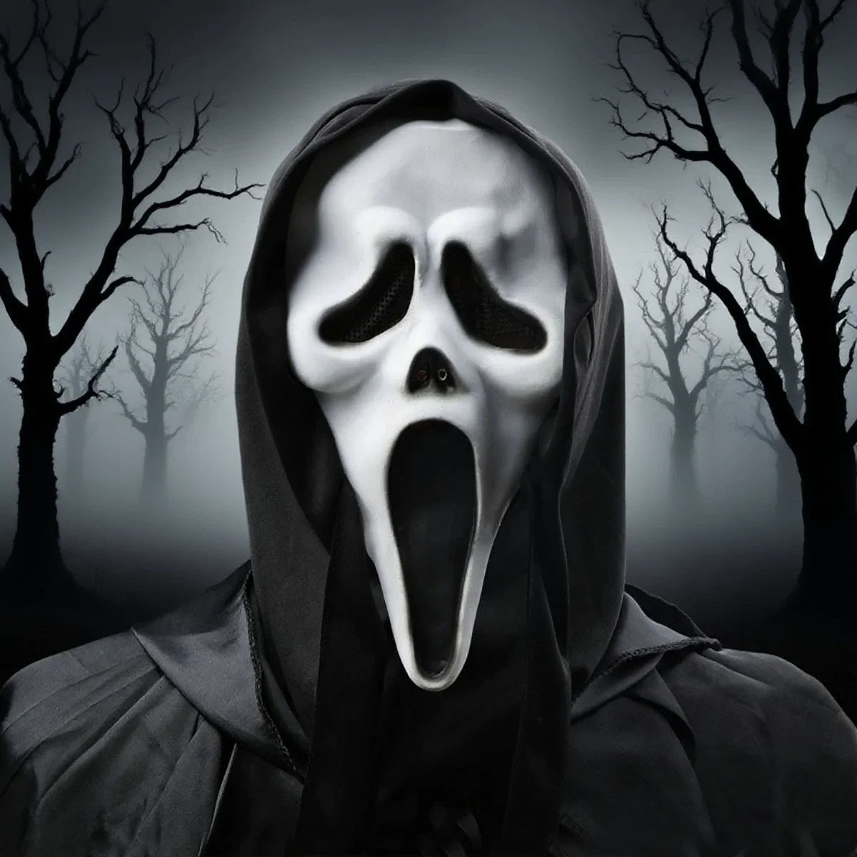 Masque facial fantôme de cri, masque d'aMasque Fantôme de Crier – Masque d’Horreur en Latex pour Halloween et Cosplayhorreur de film officiel pour Halloween, Cosplay et Costumes effrayants pour adultes, accessoire de masque tueur
