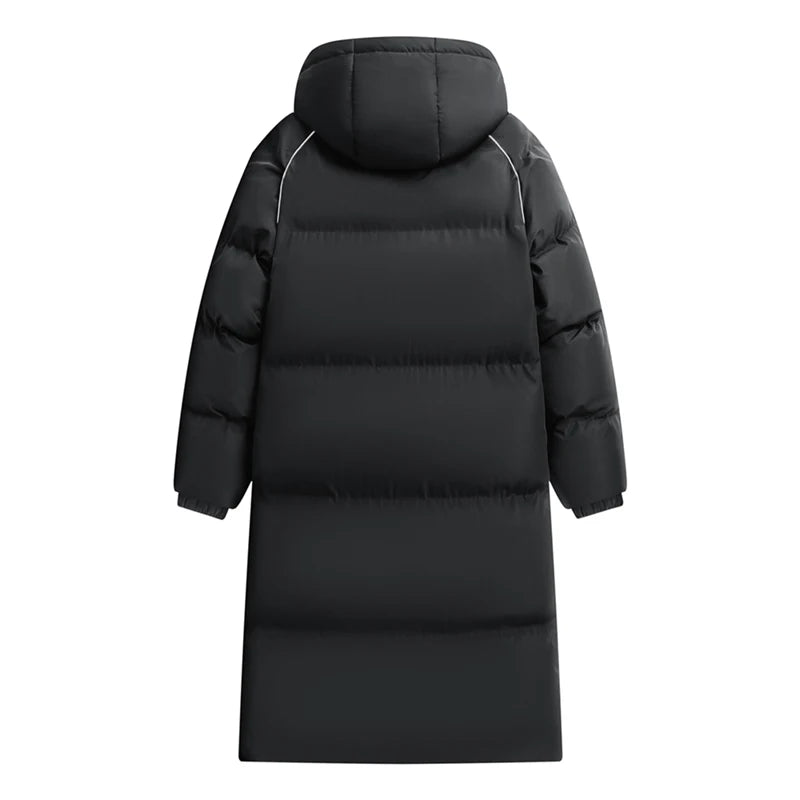 Parka chauffante à capuche pour homme, veste rembourrée, manteau long, veste chaude, technologie graphène, style coréen, haut de gamme, couple, hiver, 2024
