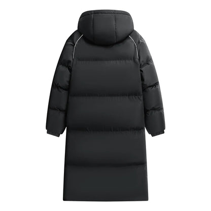 Parka chauffante à capuche pour homme, veste rembourrée, manteau long, veste chaude, technologie graphène, style coréen, haut de gamme, couple, hiver, 2024
