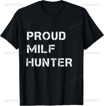 Chasseur de MILF-T-shirt humoristique pour homme, humoristique et humoristique, humoristique et humoristique