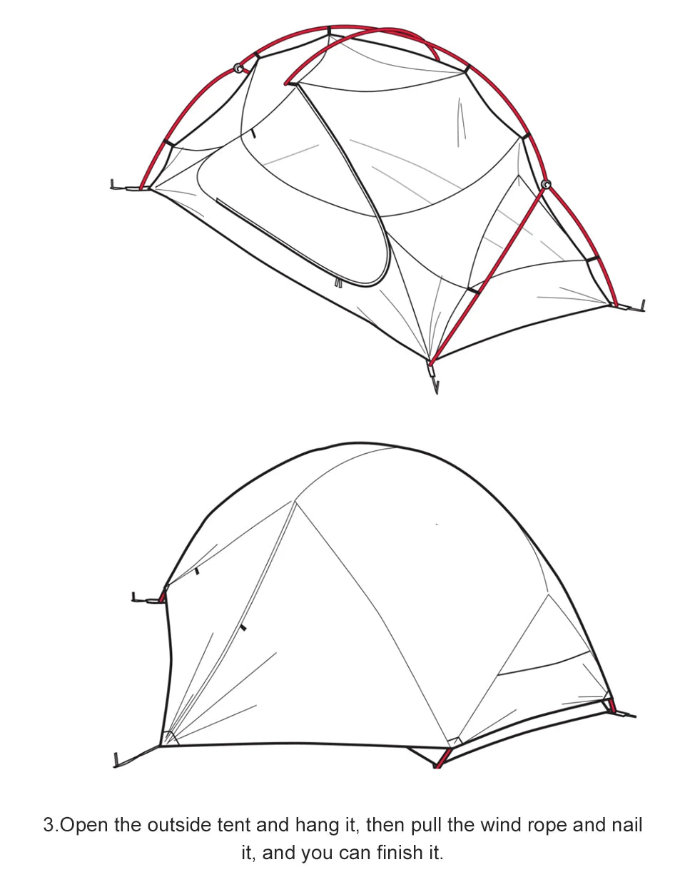 ⛺ Tente de Camping Portable PACOONE – Ultralégère et Étanche