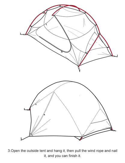 ⛺ Tente de Camping Portable PACOONE – Ultralégère et Étanche