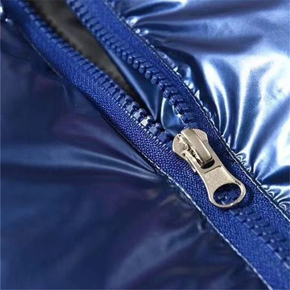 🧥 Veste Rembourrée Brillante pour Hommes – Parka Streetwear Hiver