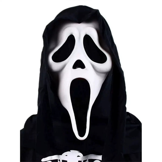 Masque facial fantôme de cri, masque d'aMasque Fantôme de Crier – Masque d’Horreur en Latex pour Halloween et Cosplayhorreur de film officiel pour Halloween, Cosplay et Costumes effrayants pour adultes, accessoire de masque tueur