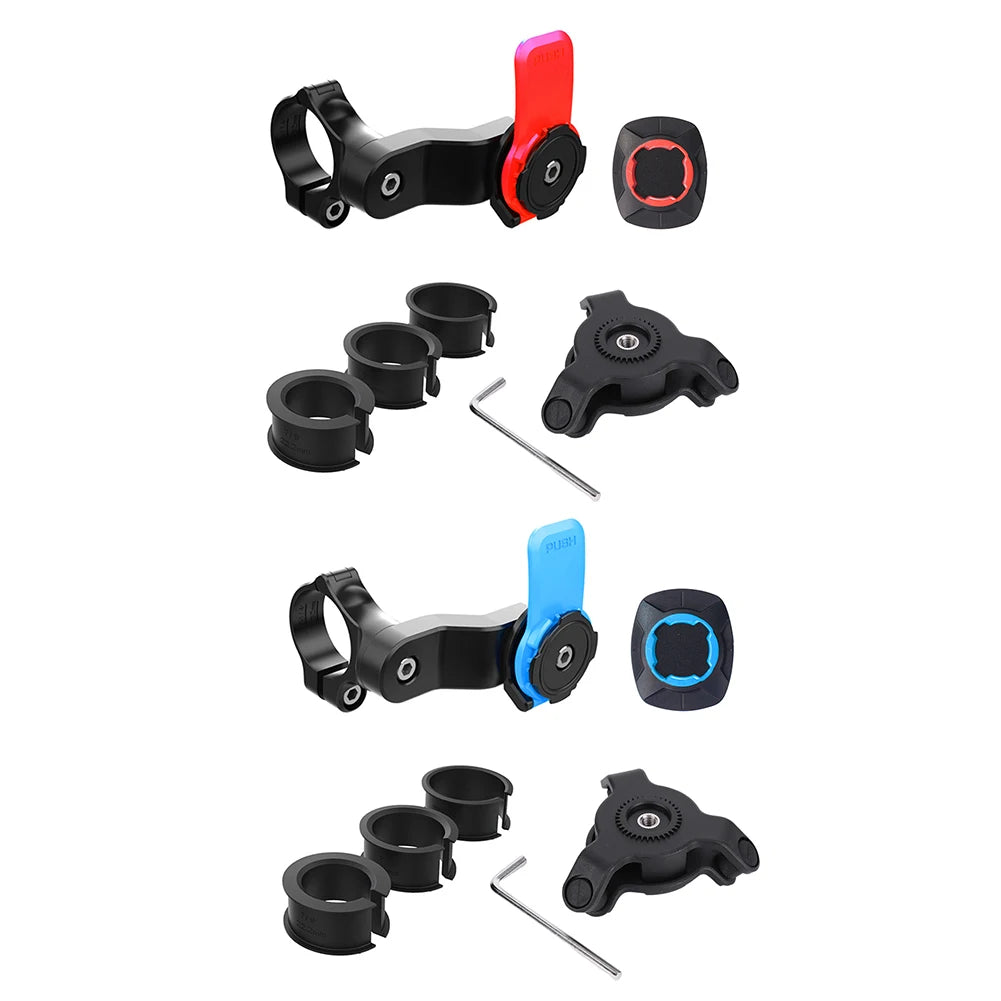 Support Téléphone Vélo Guidon – Amortisseur Antichoc, Universel, Détachable et Facile à Installer (VTT, Moto, Scooter)