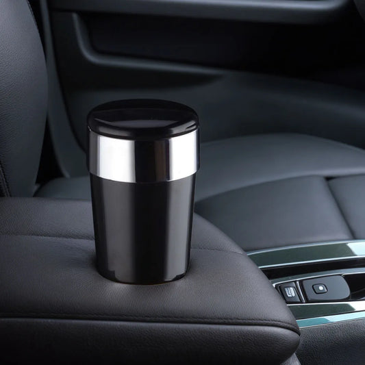 Cendrier de voiture avec couvercle cendrier Portable cendrier à cigarettes anti-odeur avec Double trou de fumée Mini poubelle de voiture pour le bureau à domicile