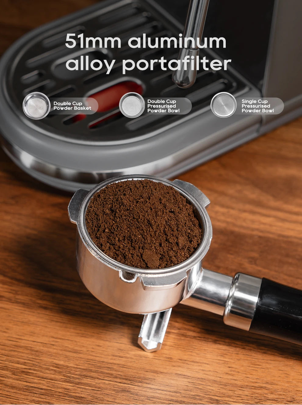 HiBREW H10B – Machine à Expresso Semi-Automatique 20 Bars – Température Réglable – Café Chaud Froid