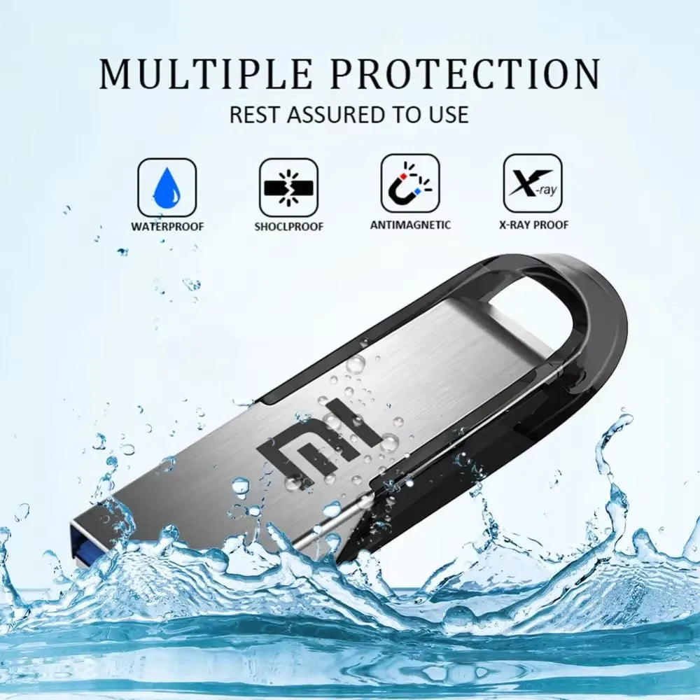 Xiaomi 2 to USB clé USB clé 1 to mémoire étanche U disque haute vitesse USB 3.2 Transmission de données métal USB clé USB OTG