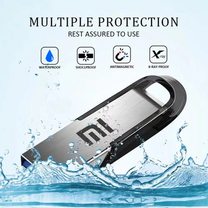 Xiaomi 2 to USB clé USB clé 1 to mémoire étanche U disque haute vitesse USB 3.2 Transmission de données métal USB clé USB OTG