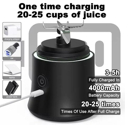 Blender Portable 600 ml – 6 Lames Inox &amp; Recharge USB-C