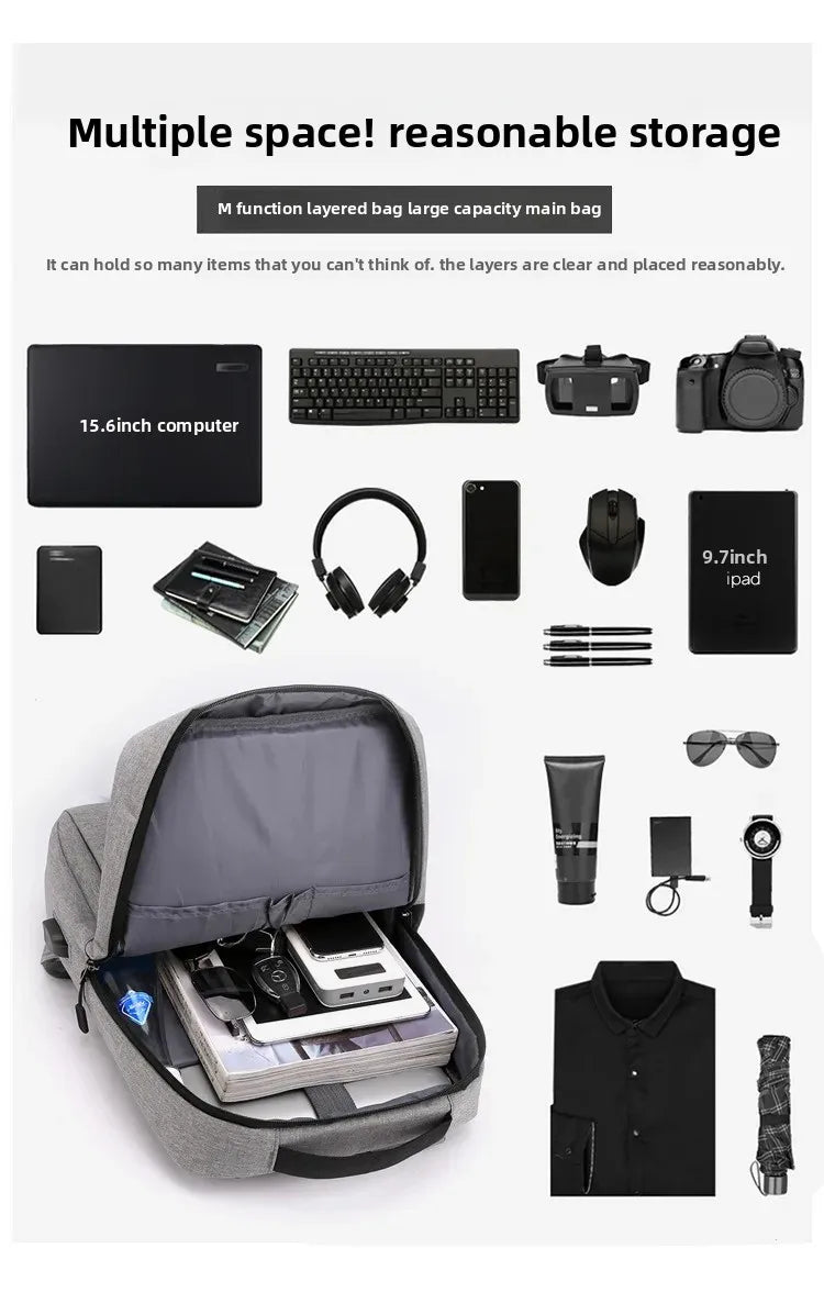 Sac à Dos Business Unisexe en Nylon 20-35L – Élégant et Durable