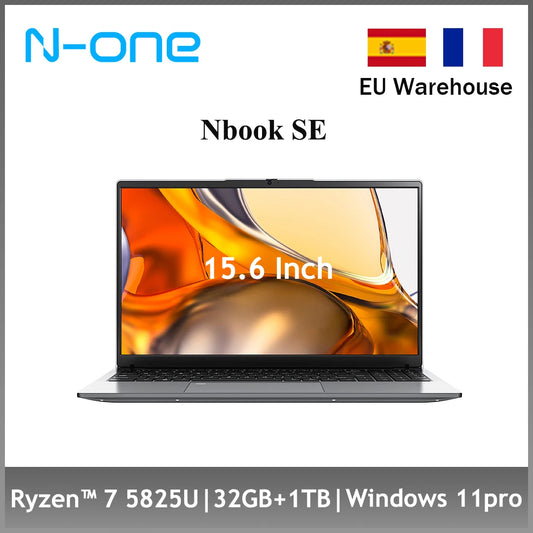 N-one-Ordinateur portable Nbook SE, AMD Ryzen 7, 5825U, DDR4, 16 Go + 16 Go + 1 To, SSD, Windows 11Pro, 15.6, Indedied Notebook, Tourists Band Dehider Gaming Compute