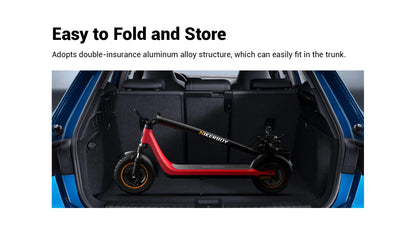 HIKERBOY CURTIS – Scooter Électrique Pliable 350W, Autonomie 40-60 km, Pneus 10"
