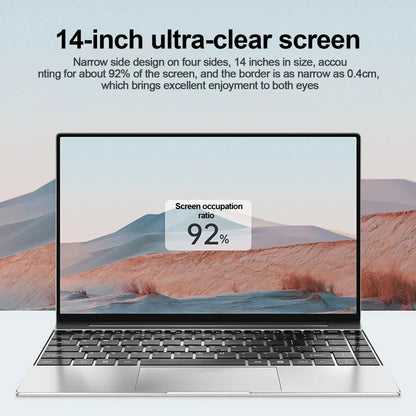 14.1 "ordinateur portable Ultra mince 16GB RAM 2 to SSD Intel N3700 ordinateur portable Gamer 1920*1080 affichage bureau étude ordinateur PC Windows 11 Pro