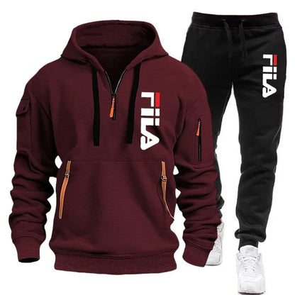 👕 Ensemble Sweat-shirt à Capuche + Pantalon pour Hommes – Automne/Hiver 2025