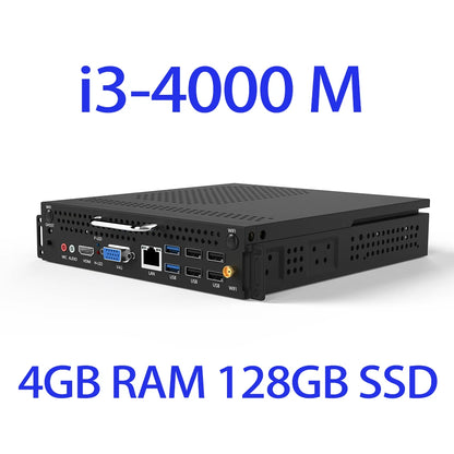 JINGSHA HM87 OPS 4e génération Intel Mini PC 2.4G LAN ordinateur de bureau Windows 10 4GB RAM 128GB ROM double bande WiFi Bluetooth USB Mini ordinateur