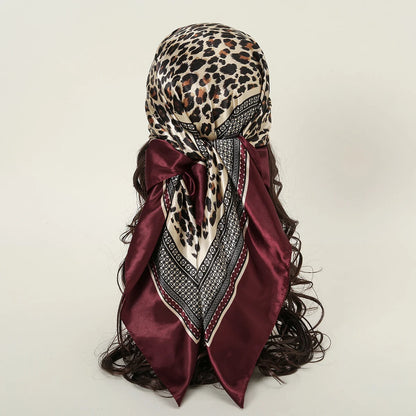 🧣 Foulard Carré Léopard LMLAVEN – Chic, Rock & Multifonction