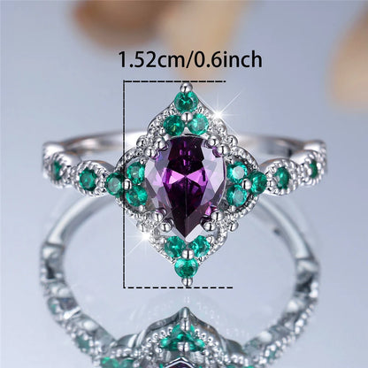 ChimPink-Bague de Fiançailles pour Femme, Bijoux Vintage en Argent et Or, Bandes de Mariage