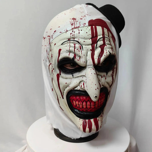 Masque Clown Terrifier en Latex – Halloween & Cosplay Effrayant pour Adultes
