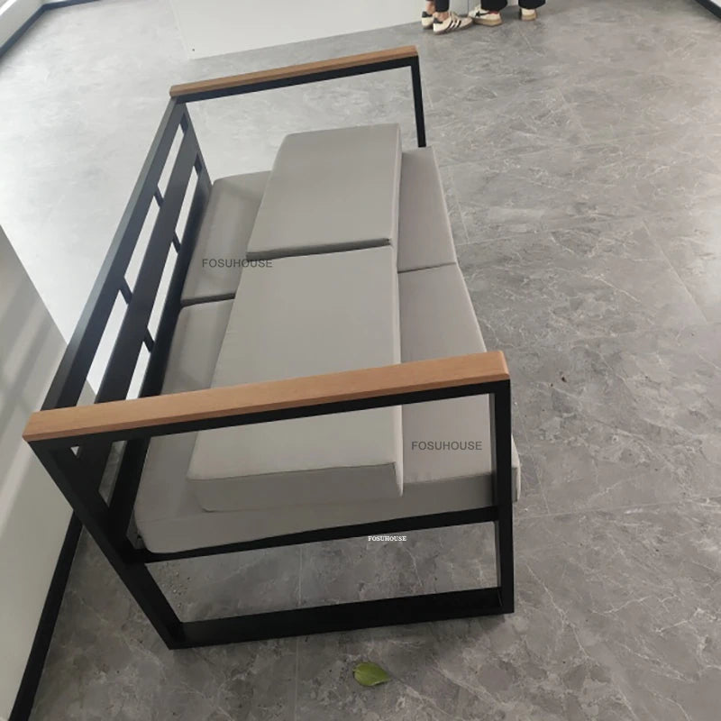 Canapé de cour en plein air européen, fauteuil en alliage d'aluminium, meubles de jardin de luxe, protection solaire, canapé étanche
