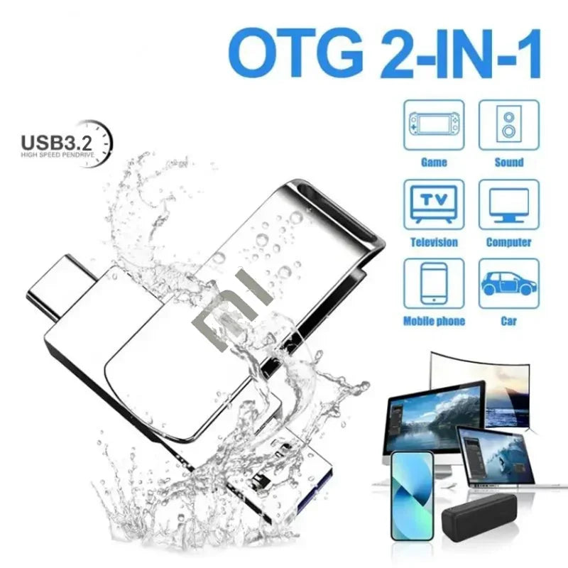 Xiaomi USB 3.2 16 to clé USB mémoire type-c 2-en-1 8 to 16 to OTG clé USB 4 to disque Flash haute vitesse 2 to pour ordinateur portable