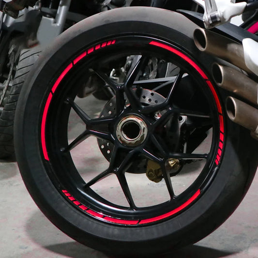 1 ensemble de bandes réfléchissantes de style de voiture, 5 couleurs, autocollants et décalcomanies pour roues de moto et vélo de Motocross, bande réfléchissante pour jante de 17/18 pouces