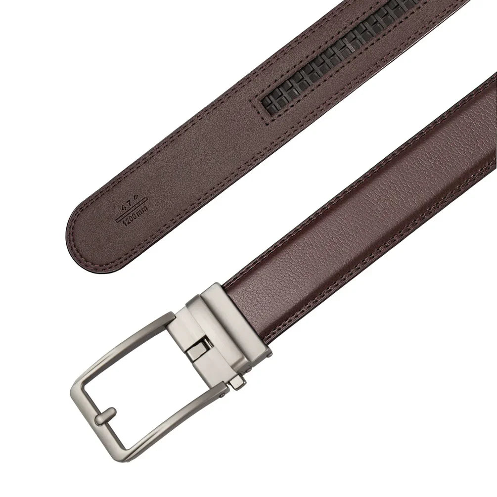 Ceinture de Luxe pour Hommes en Cuir Véritable Designer de Marque Automatique Haute Qualité Taille Élégante pour Jeans