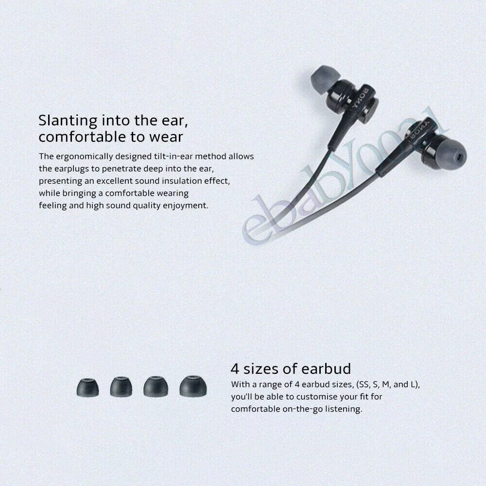 Écouteurs Intra-Auriculaires Sony MDR-XB75AP Extra Bass avec Micro, Filaires 3.5mm et ANC Premium