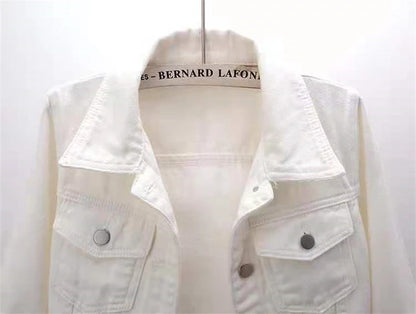 Veste en Jean pour femmes, hauts de couleur rose, couleur unie, courte, multicolore