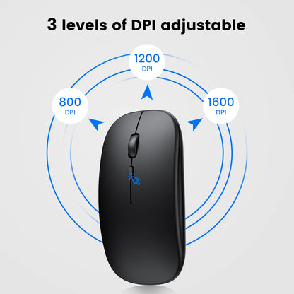 Souris Bluetooth Rechargeable - Silencieuse et Ergonomique